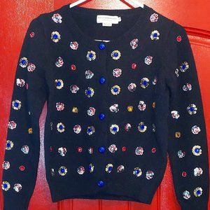 Boston Proper Embellished Cardigan Sweater, Size Small